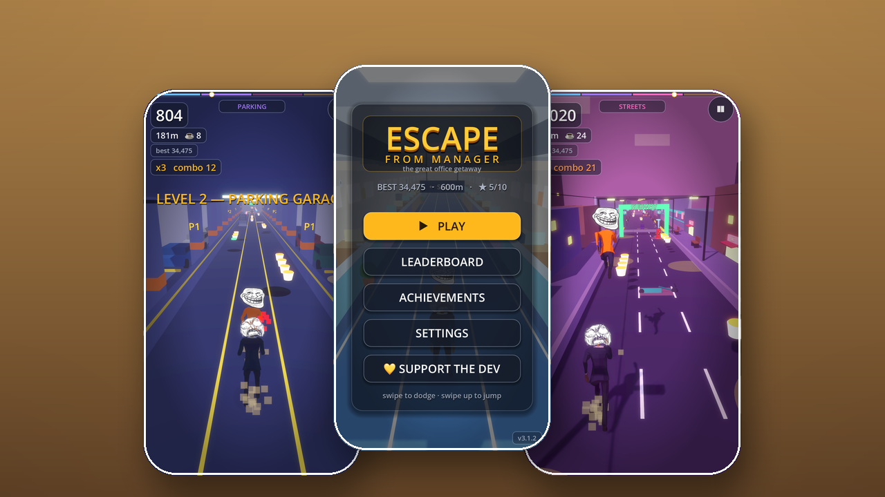 Escape From Manager — 3D office escape game gameplay screens